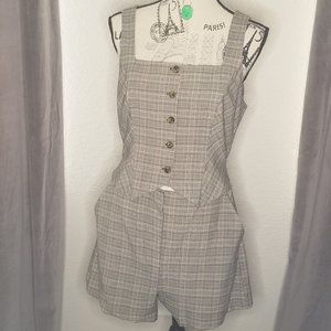 NWT- BCBG romper, plaid, one piece